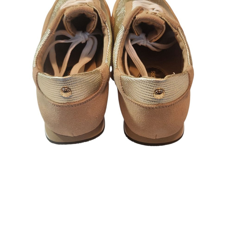 Women's Michael Kors Stanton Gold Beige Trainer Sneakers Size 7.5 NEW - Picture 6 of 7
